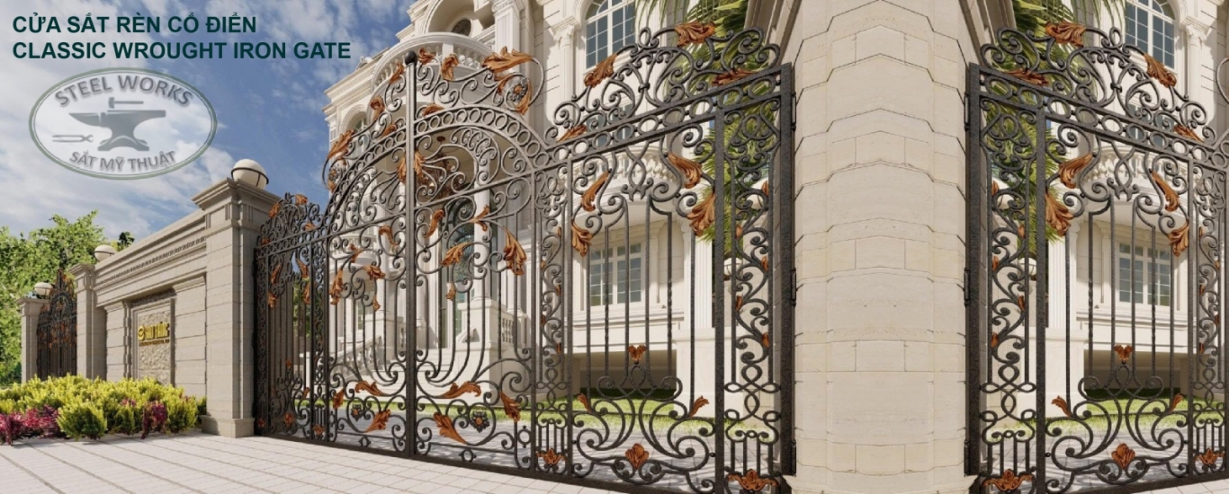 Cổng Sắt Rèn - Wrought Iron Gate