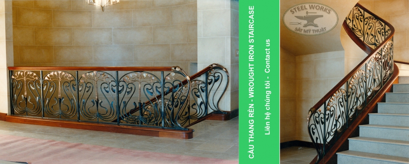 Cầu Thang Rèn Thủ Công - Wrought Iron Staircase