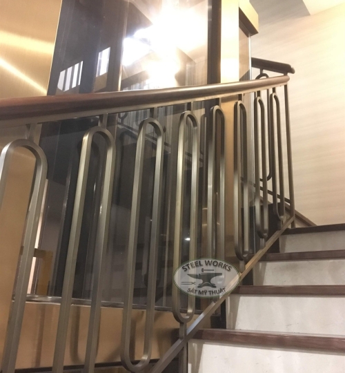 Lan Can Cầu Thang Đồng Thau - khu SALA Quận 2 HCM. Brass StairCase Railing - Sala D2 HCM City