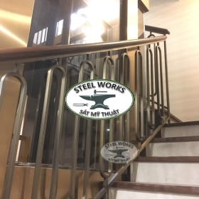 Lan Can Cầu Thang Đồng Thau - khu SALA Quận 2 HCM. Brass StairCase Railing - Sala D2 HCM City